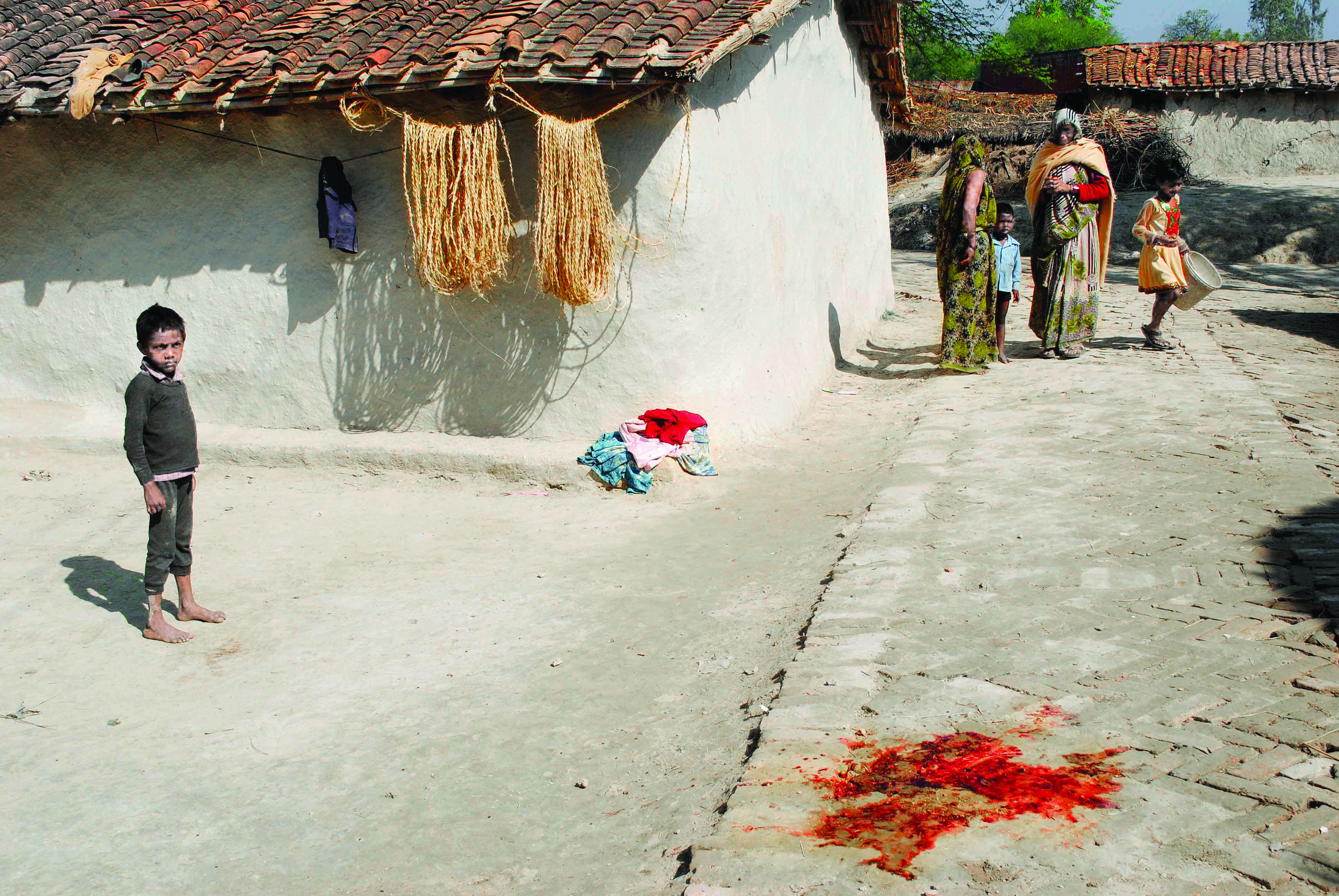 The spot of crime in Balipur village.